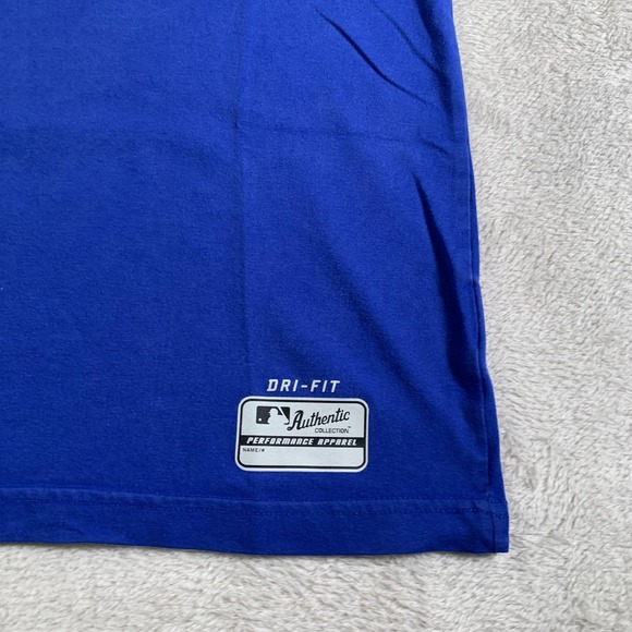Texas Rangers Shirt Mens Medium Blue MLB Baseball Nike Dri Fit Performance Tee - Picture 3 of 13